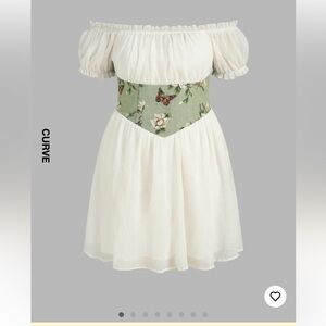 Cider Faux Corset Plus Dress